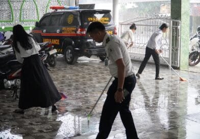 Rutan Kelas I Medan Gelar Gotong Royong Bersihkan Masjid Sambut Ramadhan