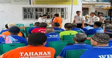 Lapas Bagansiapiapi Gelar Posyandu dan Bagikan Paket Sehat untuk 22 WBP Lansia
