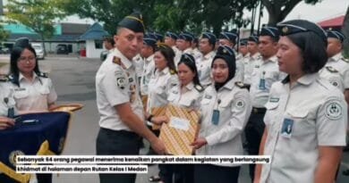 Rutan Kelas 1Medan Laksanakan Apel Pagi Dirangkai Kenaikan Pangkat 64 Pegawai