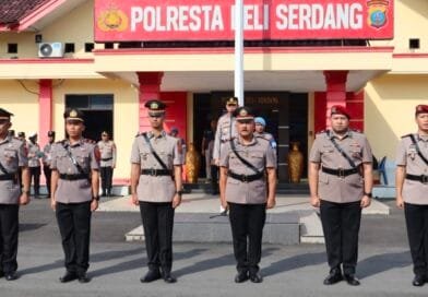 Kapolresta Deli Serdang Pimpin Sertijab Kasat Reskrim dan Dua Kapolsek