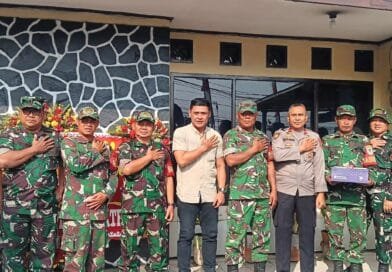 Koramil 1903 Darangdan Beri Ucapan Selamat HUT Bhayangkara ke-80 Kepada 2-Polsek