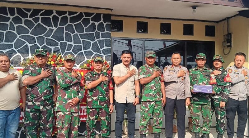 Koramil 1903 Darangdan Beri Ucapan Selamat HUT Bhayangkara ke-80 Kepada 2-Polsek
