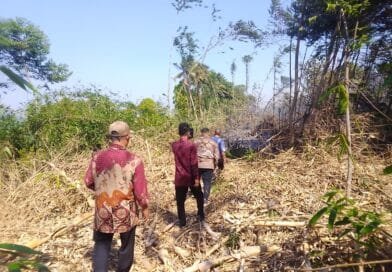Pemdes Gunung Hejo Gercap Padamkan Api, Camat Darangdan Berikan Apresiasi