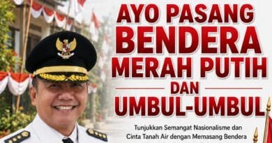 Sambut HUT RI Ke-81, Camat Darangdan Ajak Masyarakat Kibarkan Merah Putih Sepanjang Agustus