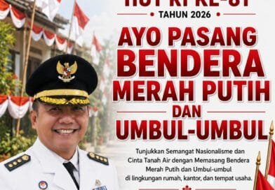Sambut HUT RI Ke-81, Camat Darangdan Ajak Masyarakat Kibarkan Merah Putih Sepanjang Agustus