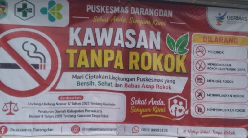Dinkes Kabupaten Purwakarta Sebar Puluhan Sepanduk KTR Di Lingkungan Perkantoran dan Puskesmas