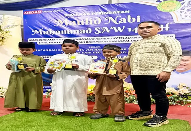 Maulid Nabi di Pondok Batuan, Pemko Medan Ajak Remaja Masjid Lahirkan Generasi Berakhlak