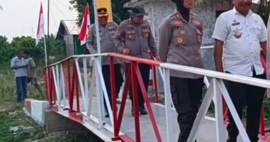 Kapolresta Deli Serdang Resmikan Jembatan Merah Putih, Perkuat Akses dan Mobilitas Warga