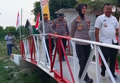 Kapolresta Deli Serdang Resmikan Jembatan Merah Putih, Perkuat Akses dan Mobilitas Warga